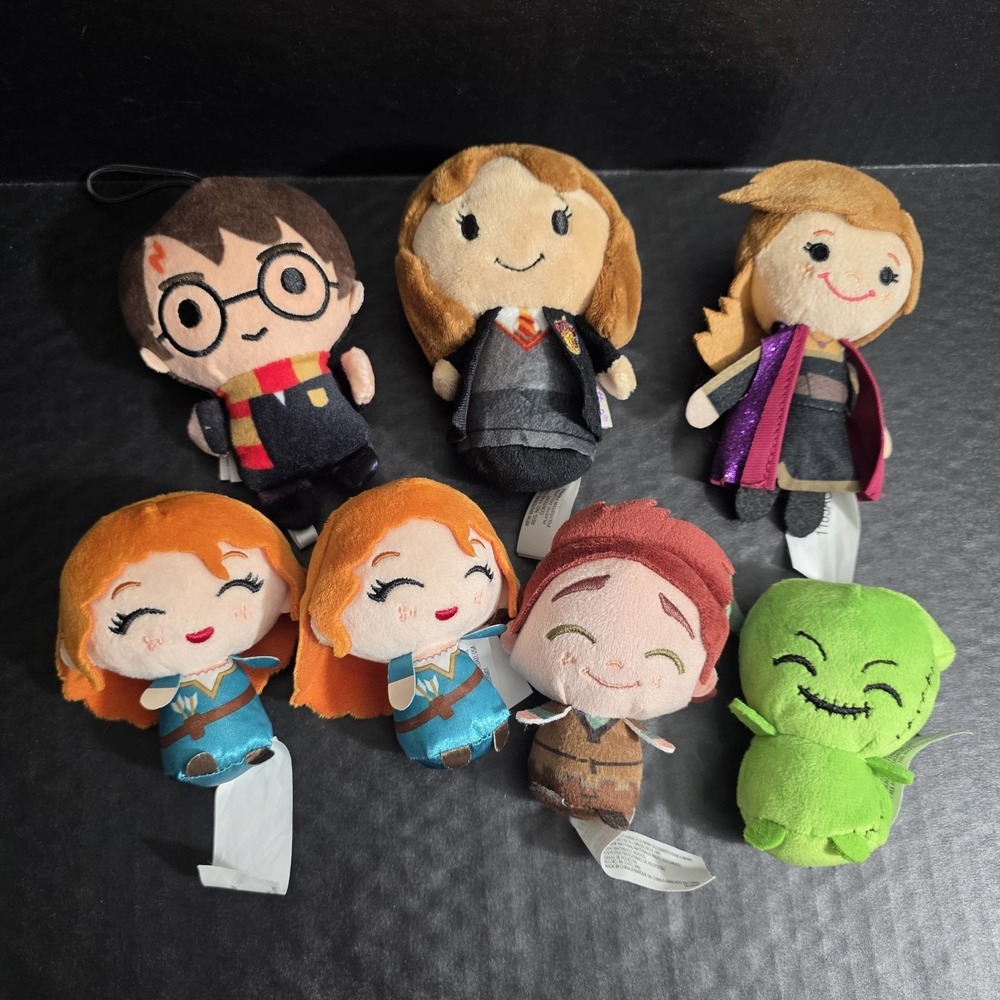 Lot‎ Of 7 Mini Character Plush Dolls, Tiny Stuffed Animals Harry Potter Princess